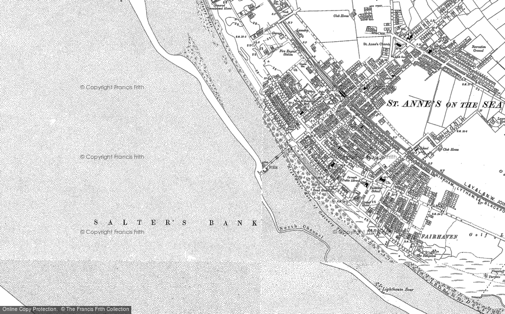 Old Map of St Anne's, 1891 - 1908 in 1891