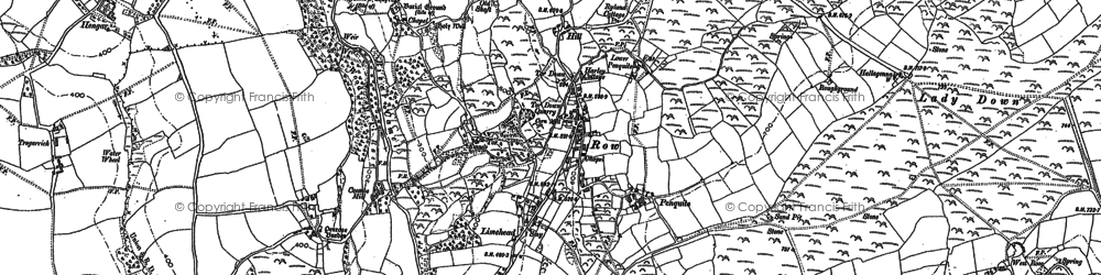 Old map of South Penquite in 1880