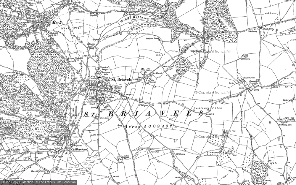 Old Map of St Briavels, 1900 in 1900