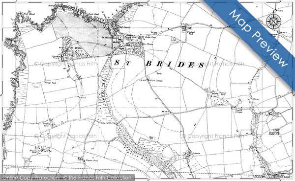 Old Map of St Brides, 1948 in 1948