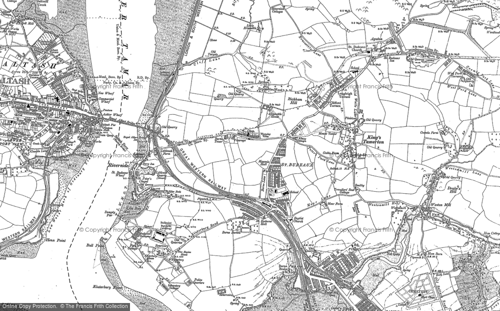 Old Map of St Budeaux, 1912 in 1912