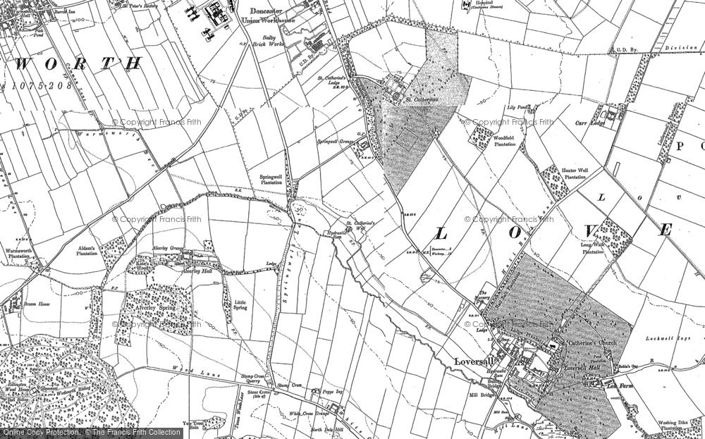 Old Map of St Catherine's Well, 1890 - 1901 in 1890
