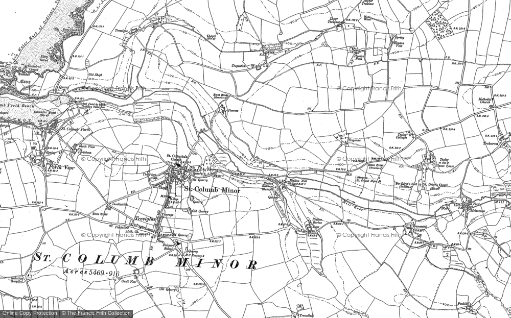 Old Map of St Columb Minor, 1880 - 1906 in 1880