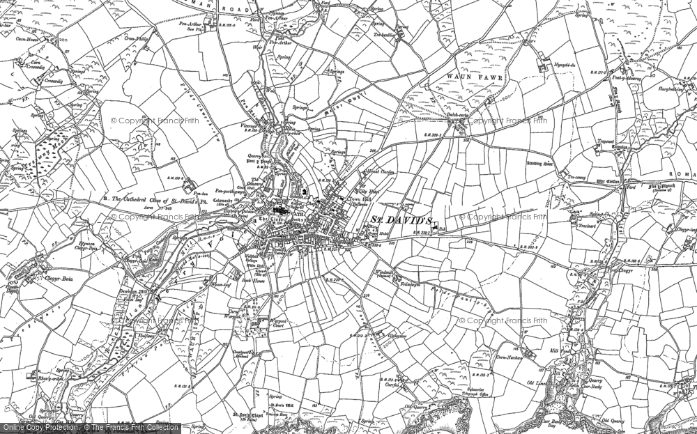 Old Map of St Davids, 1906 in 1906