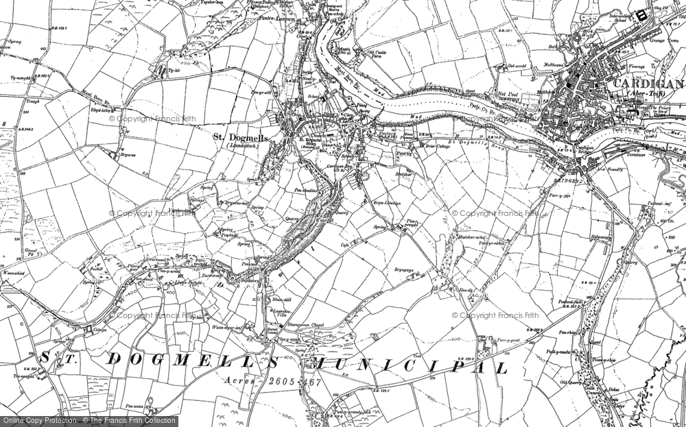Old Map of Historic Map covering Bridgend in 1904