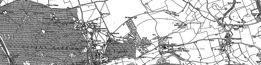 Old map of Pentrebane in 1897