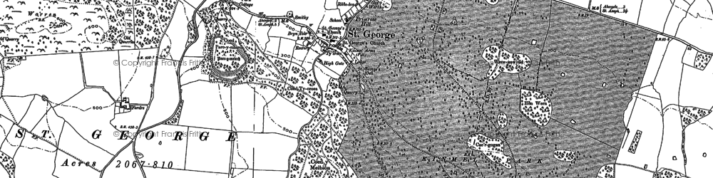 Old map of Bodoryn Fawr in 1911