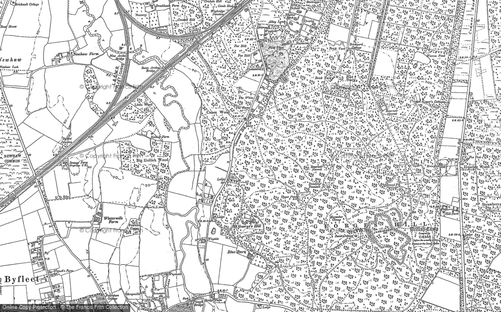 Old Map of St George's Hill, 1895 in 1895