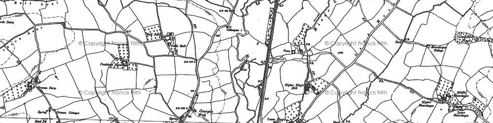 Old map of St George's Well in 1887