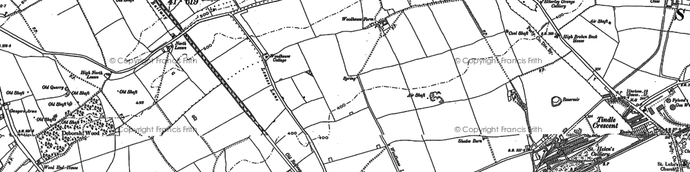 Old map of St Helen Auckland in 1896