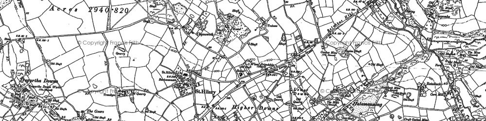 Old map of St Hilary in 1877