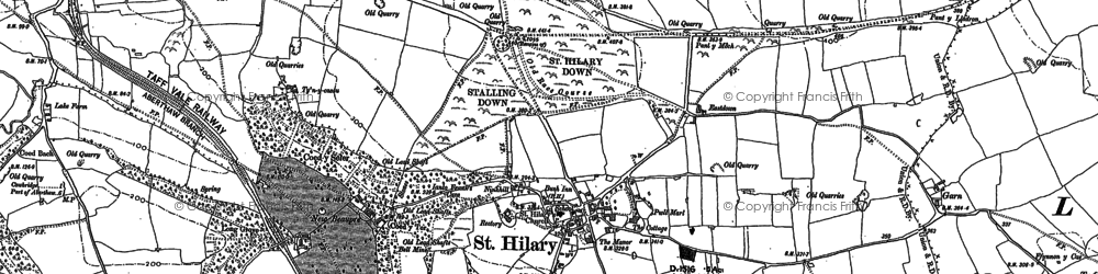 Old map of St Hilary in 1897