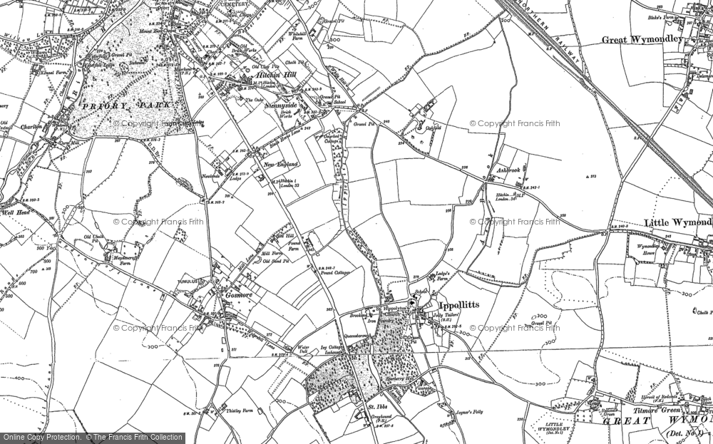 Old Map of St Ippolyts, 1897 in 1897