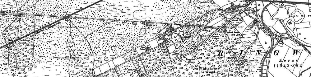 Old map of Avon Castle in 1908