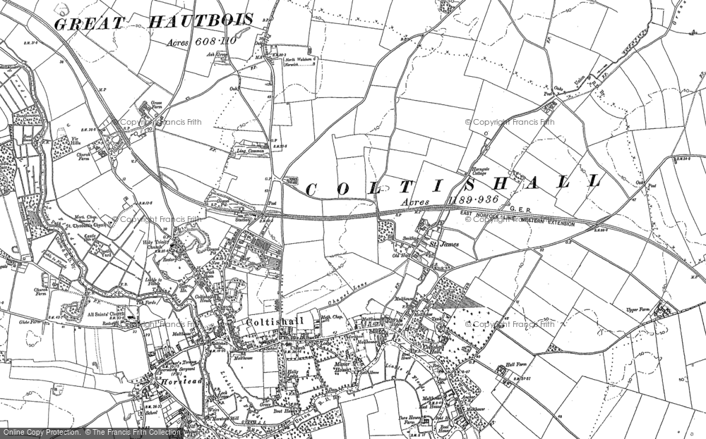 Old Map of St James, 1880 - 1885 in 1880
