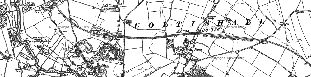 Old map of St James in 1880