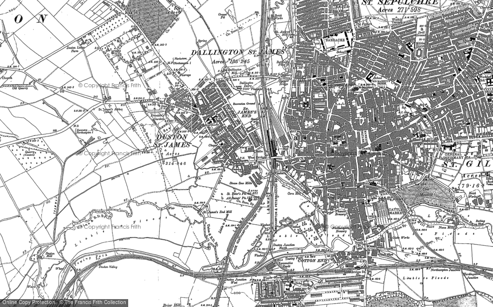 Old Map of St James's End, 1883 - 1884 in 1883