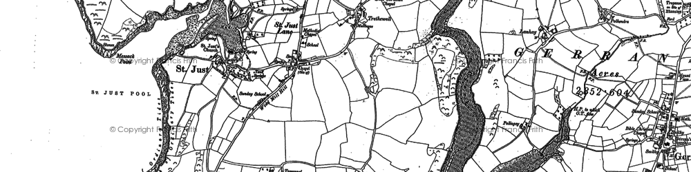 Old map of Trethewell in 1879