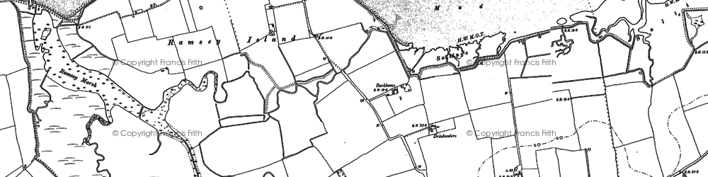 Old map of St Lawrence Bay in 1886