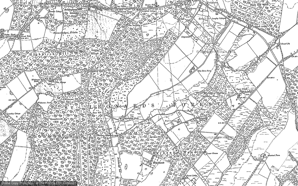 Old Map of St Leonard's Forest, 1895 - 1896 in 1895