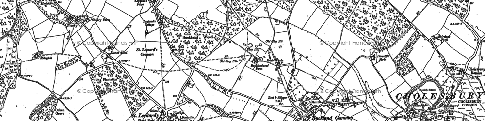 Old map of Lanes End in 1897