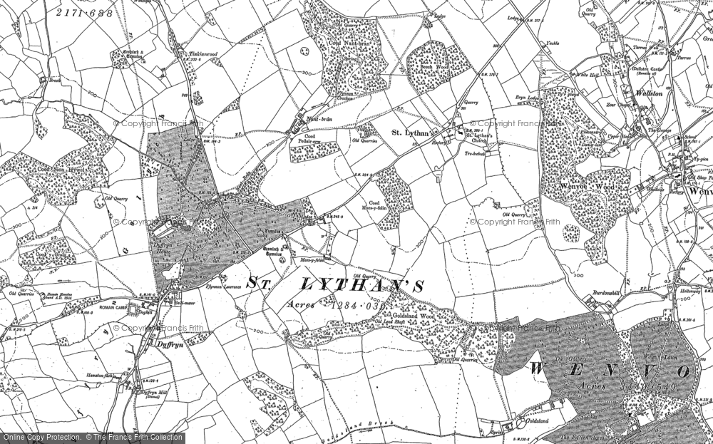 Old Map of St Lythans, 1898 - 1915 in 1898
