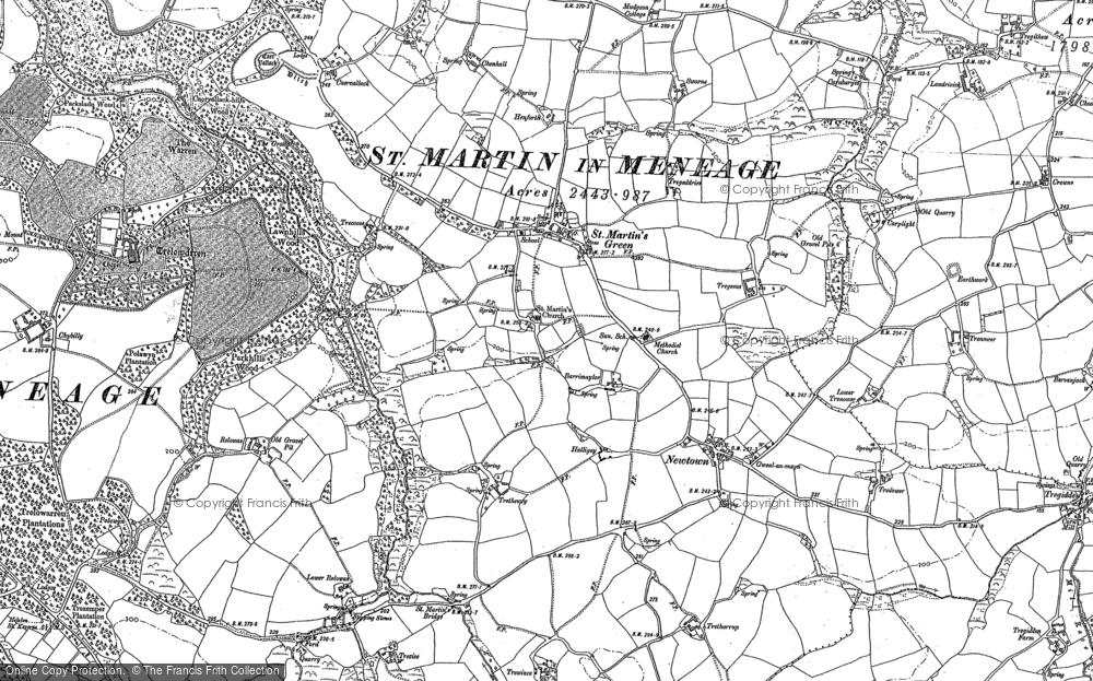 Old Map of St Martin, 1906 in 1906