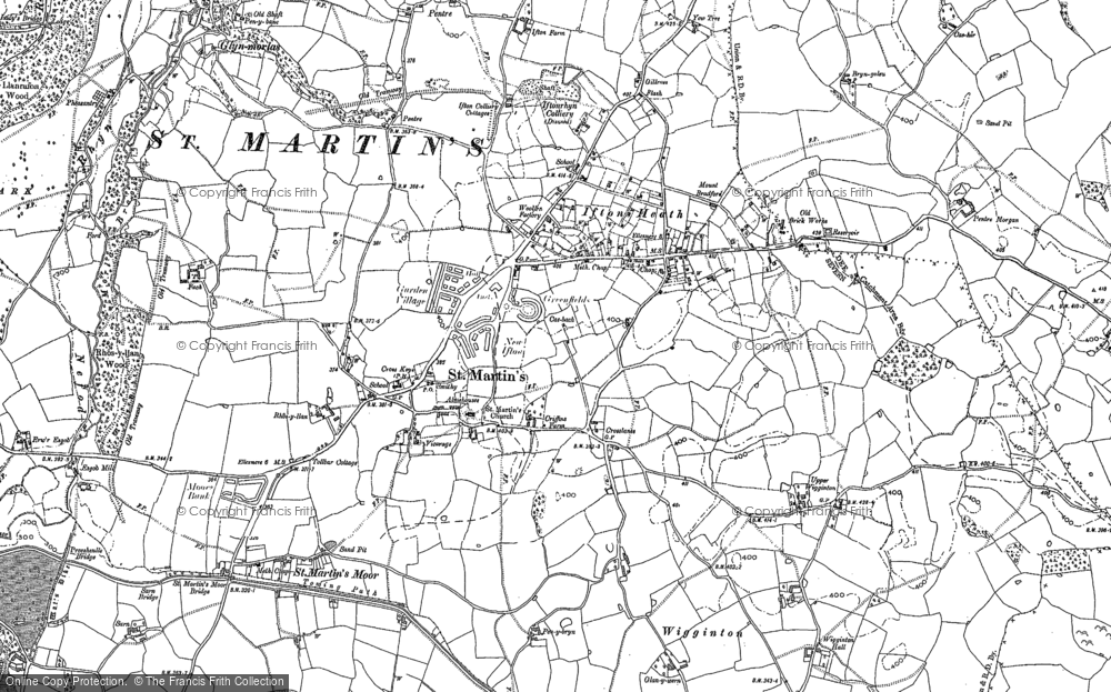 Old Map of St Martin's, 1874 - 1899 in 1874