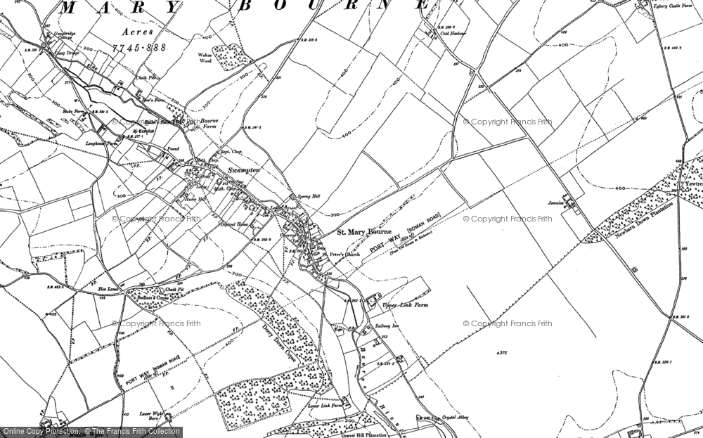 Old Map of St Mary Bourne, 1894 in 1894