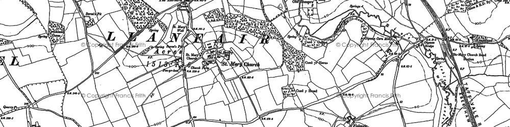 Old map of St Mary Church in 1897