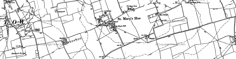 Old map of St Mary Hoo in 1895