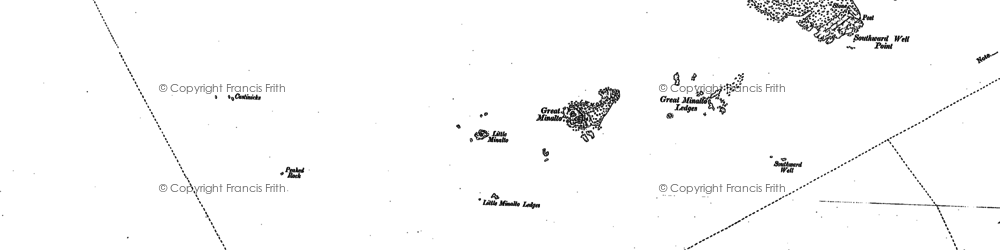 Old map of Toll's Island in 1906