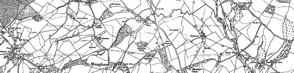 Old map of Llanrothal in 1900