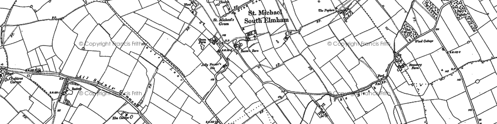 Old map of St Michael South Elmham in 1903