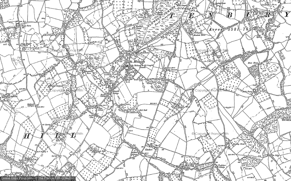 Old Map of St Michaels, 1885 - 1902 in 1885
