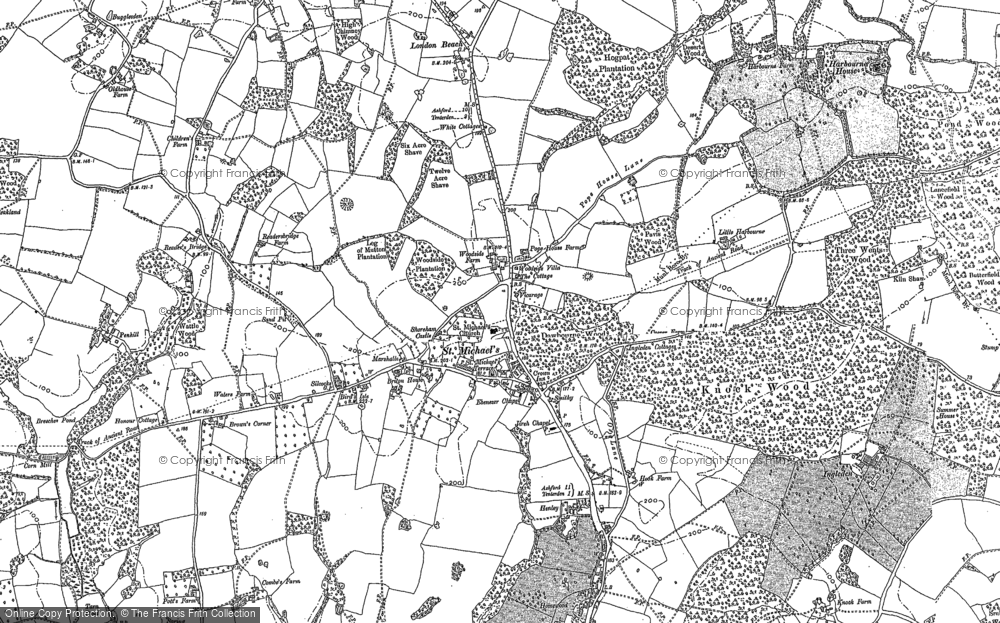 Old Map of Historic Map covering Bugglesden in 1895