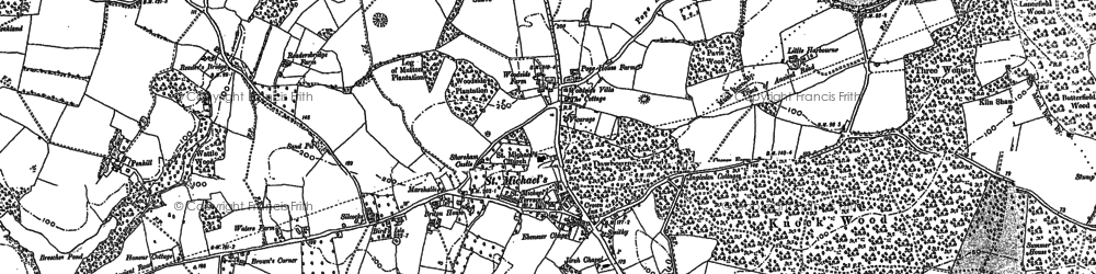 Old map of Bugglesden in 1895