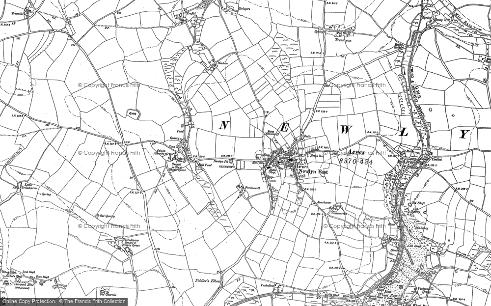 Old Map of St Newlyn East, 1879 - 1906 in 1879