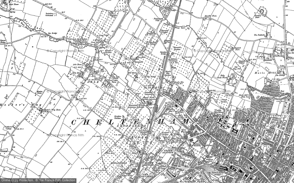 Old Map of Historic Map covering Alstone in 1884