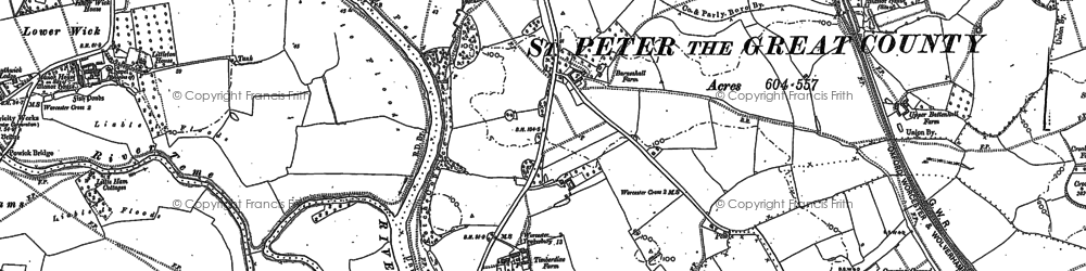 Old map of St Peter The Great in 1884
