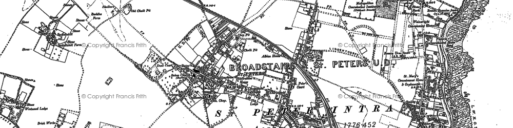 Old map of St Peters in 1905