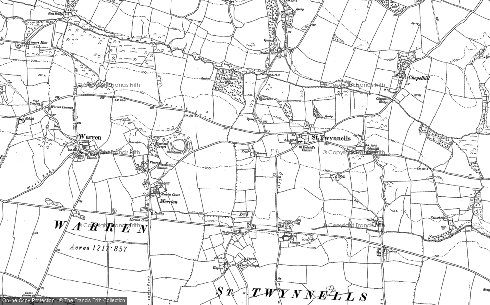Old Map of St Twynnells, 1948 in 1948
