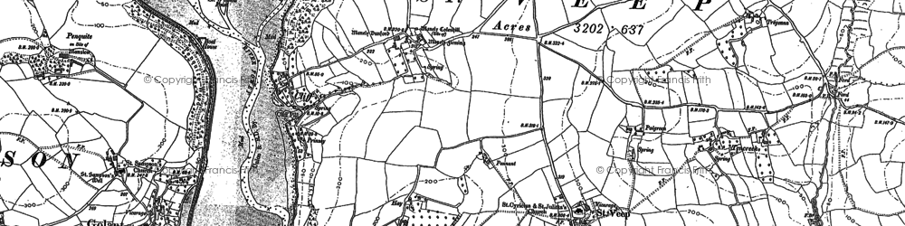 Old map of St Veep in 1881