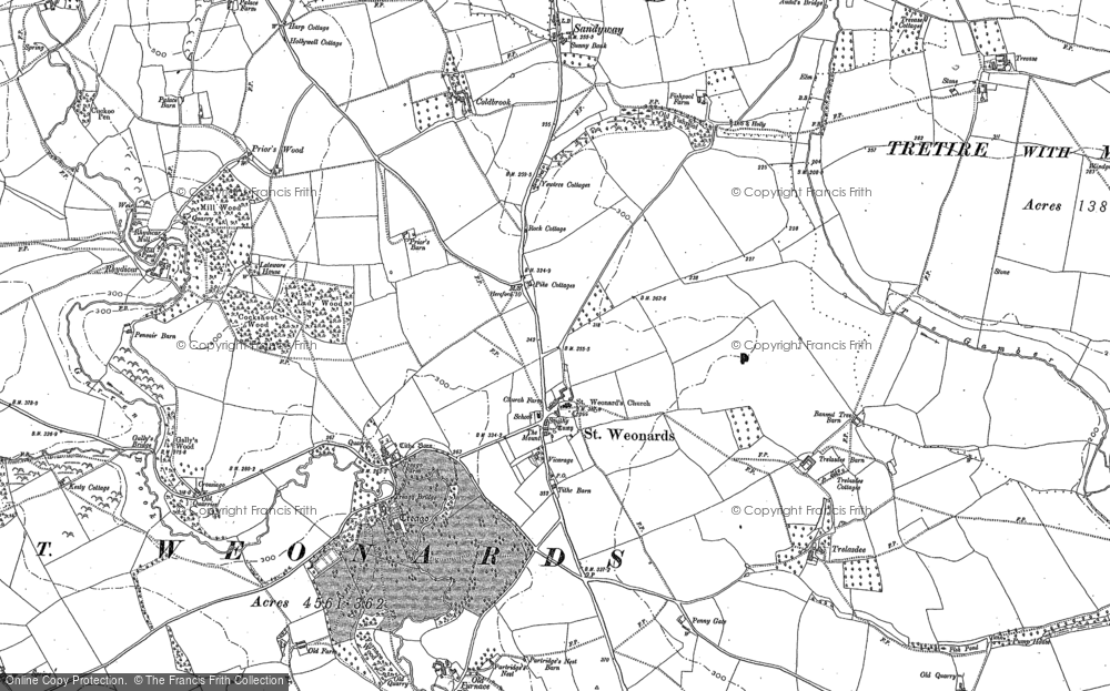 Old Map of St Weonards, 1887 - 1903 in 1887