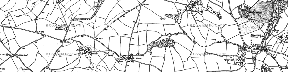 Old map of Brawn, The in 1888