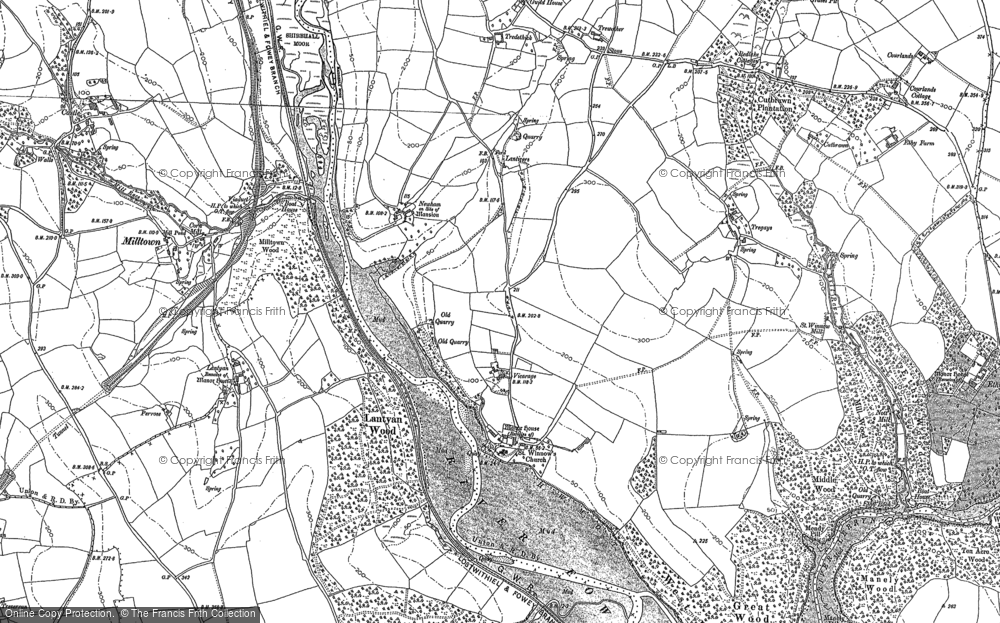 Old Map of St Winnow, 1881 in 1881
