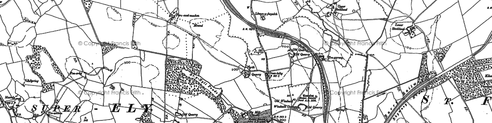 Old map of St y-Nyll in 1897