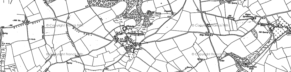 Old map of Staddiscombe in 1905