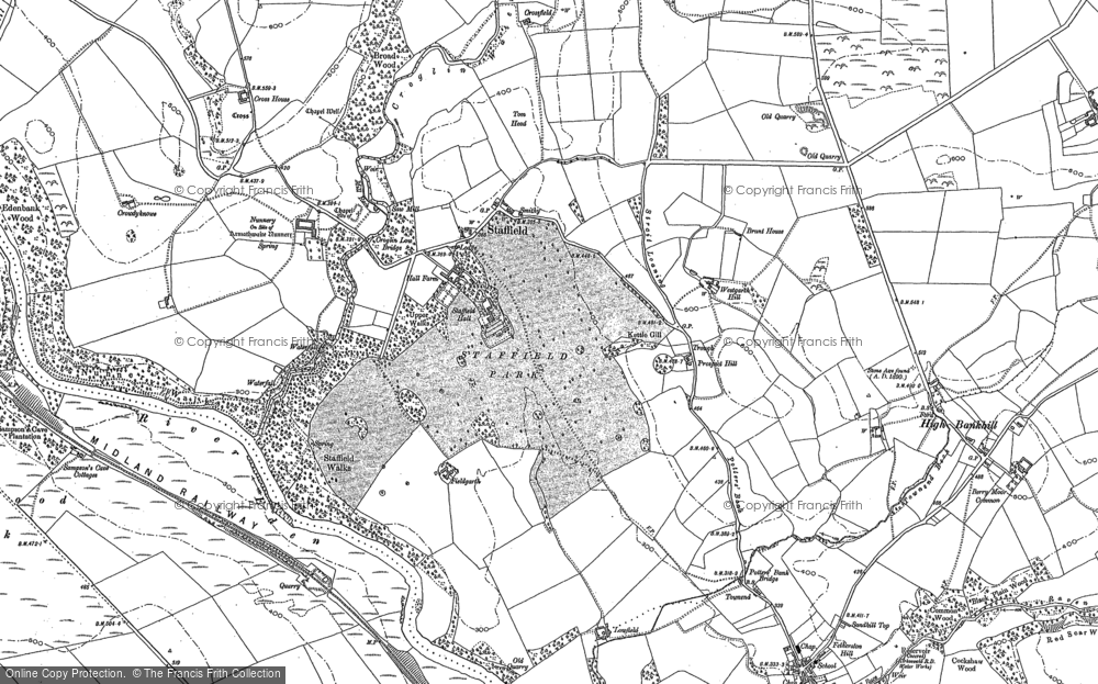 Old Map of Staffield, 1898 in 1898