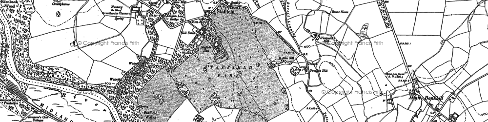 Old map of Staffield in 1898